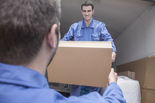 Office relocation planning in Haringey with moving boxes and workspace setup