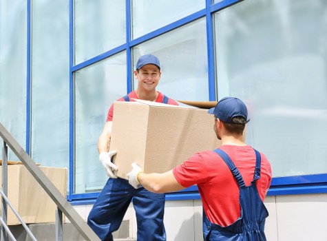 Packing and transporting business equipment during a Haringey relocation
