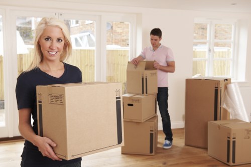 Professional movers preparing a removal van in Haringey