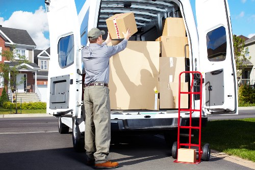 Removal van loading furniture during a Haringey house move