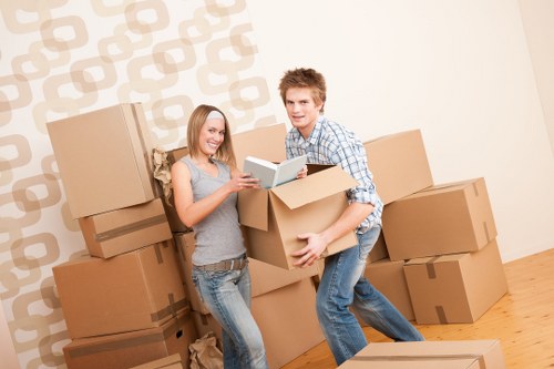 A family settling into a new home after moving in Haringey